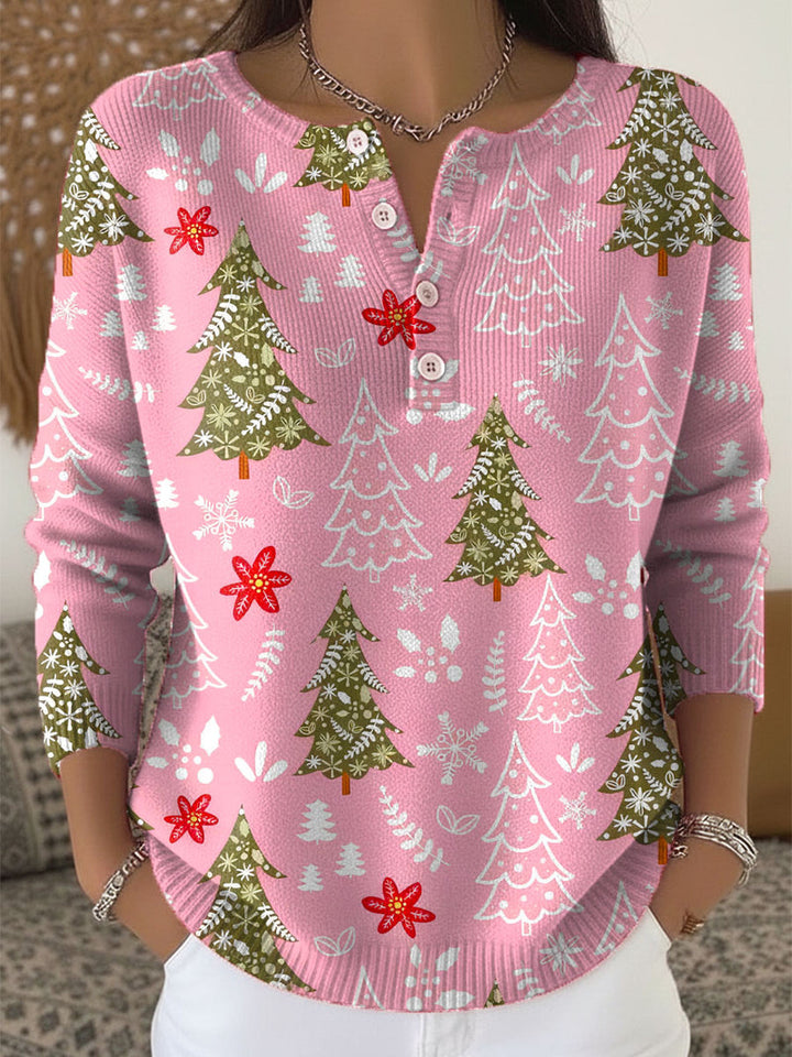 SNOWY | Christmas Sweater With Buttons