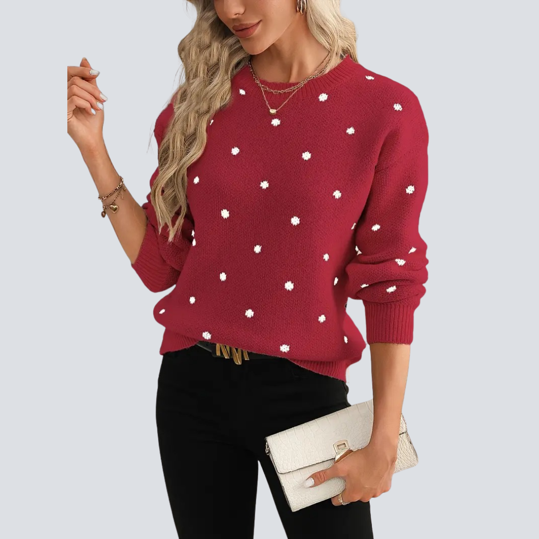 KYLIE | Elegant Dot Knit Sweater