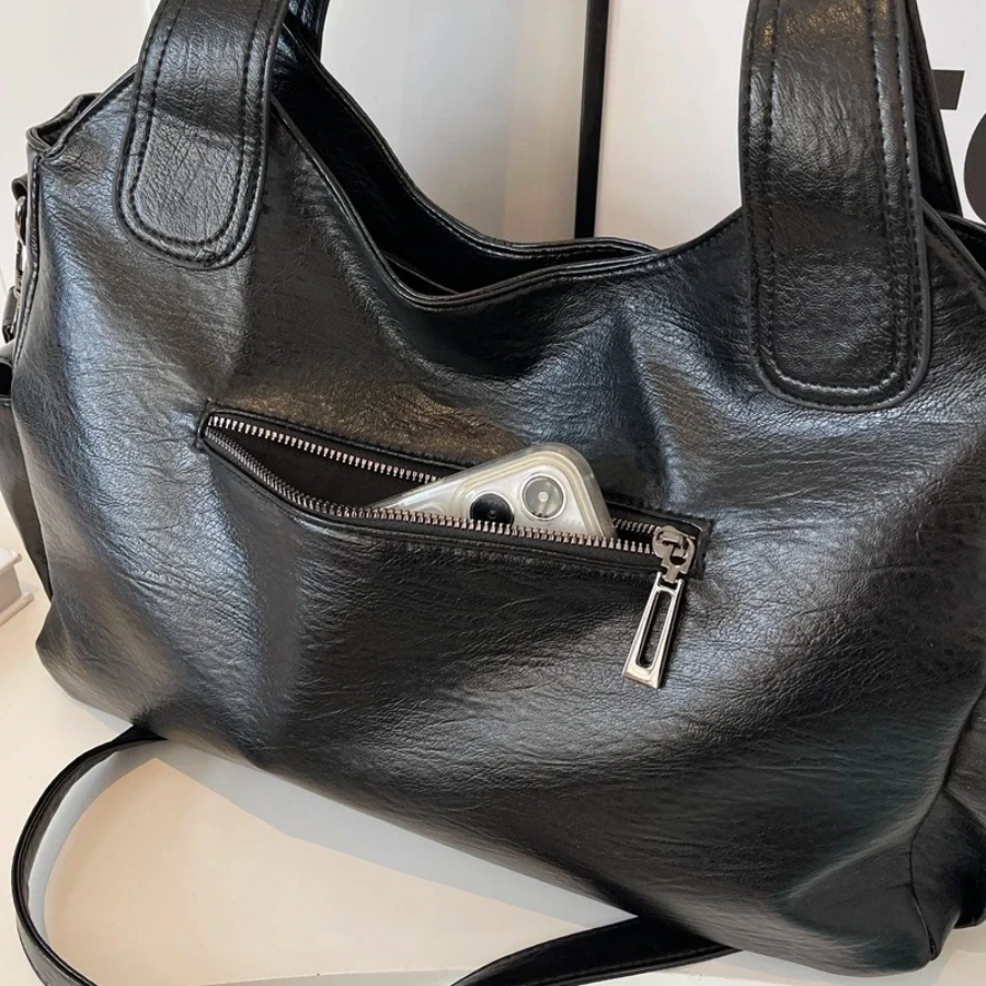 Uma | Dual Zipper Large Capacity Shoulder Bag