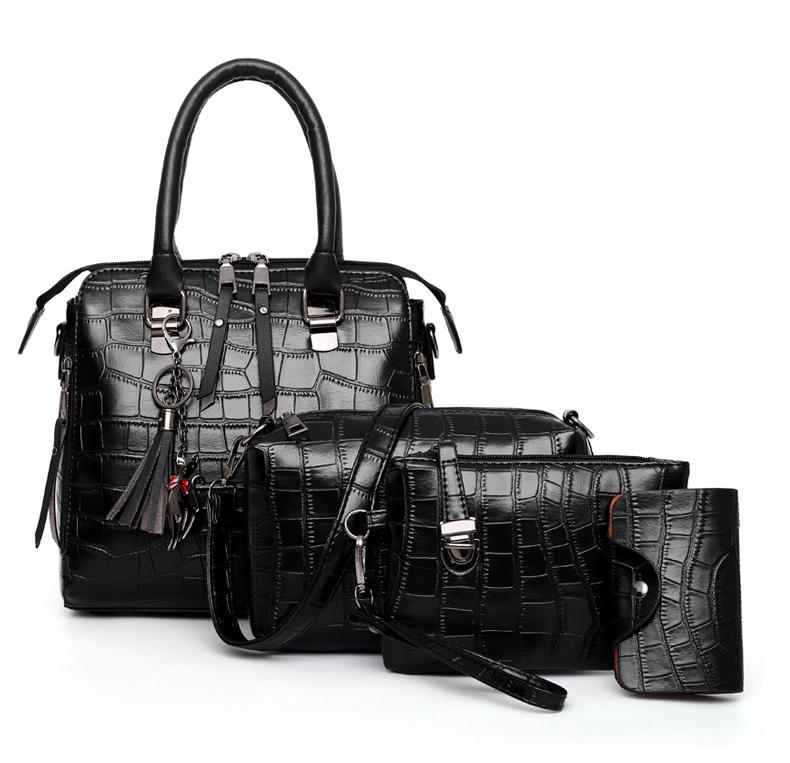 Palmer | 4-Piece Crocodile Pattern Handbag