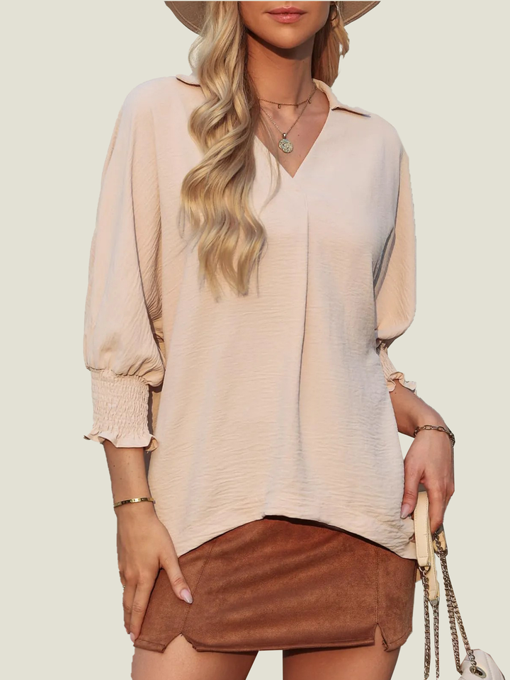 ANNIE | V Neck Basic Blouse