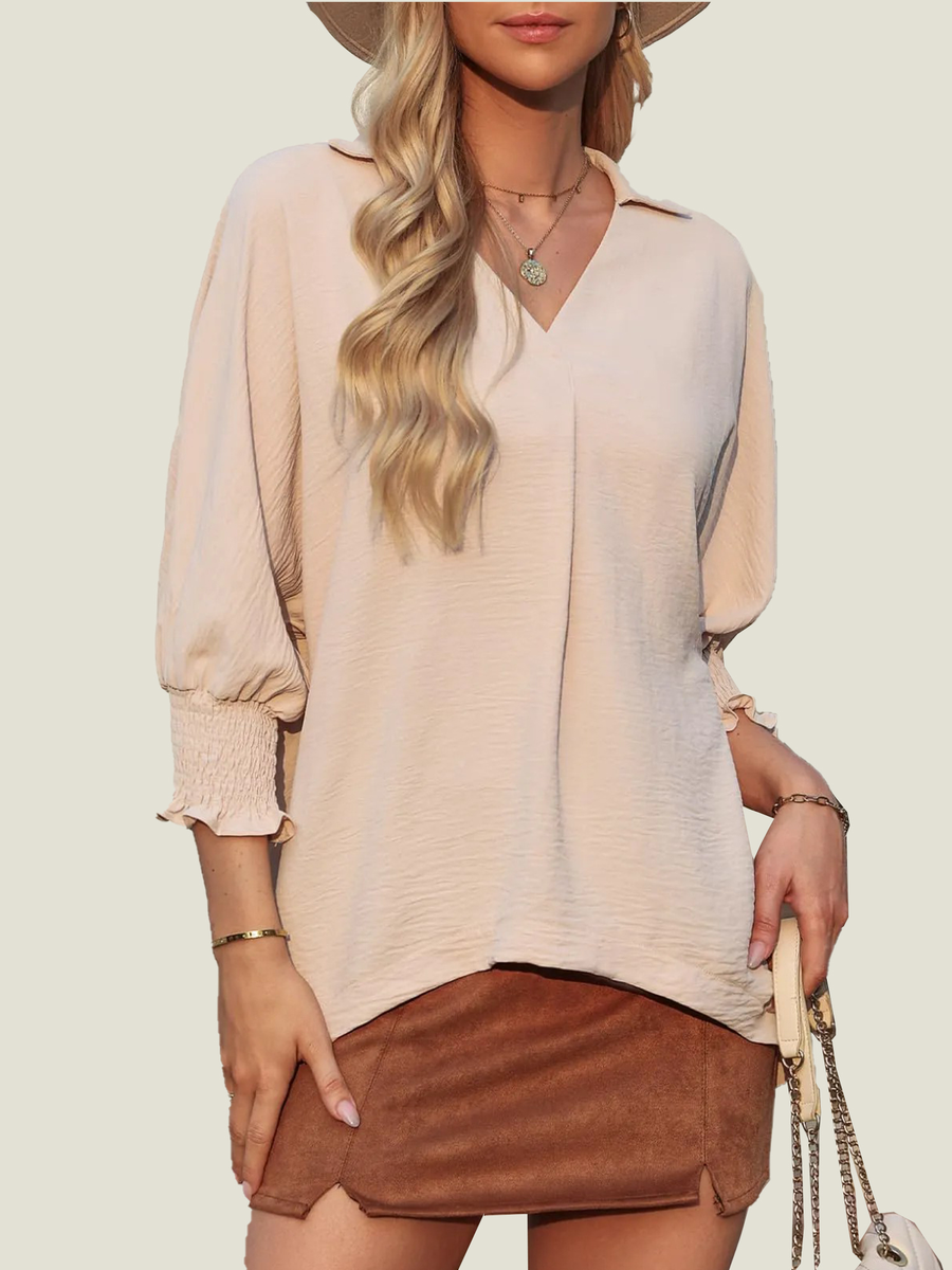 ANNIE | V Neck Basic Blouse