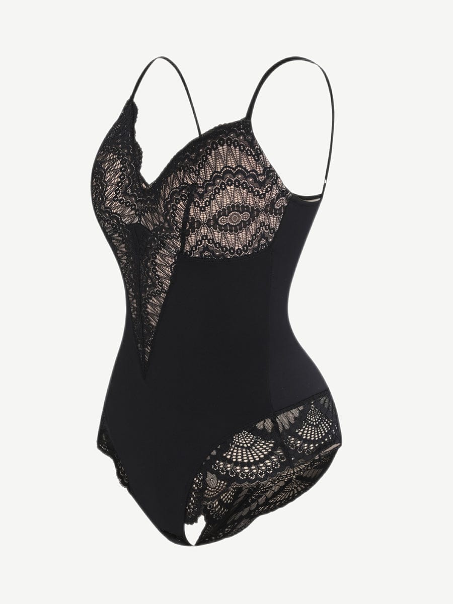 Lace Deep V-Neck Bodysuit