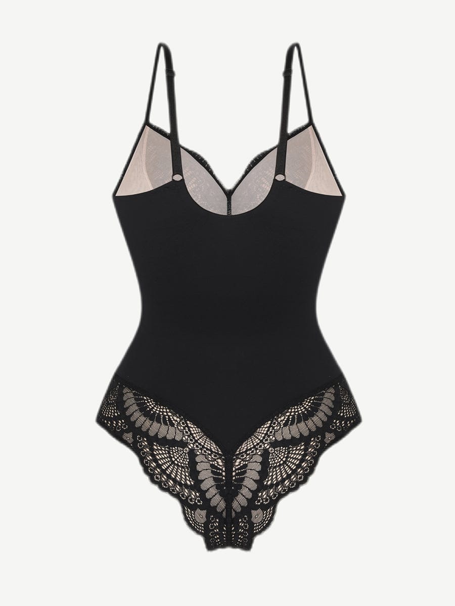 Lace Deep V-Neck Bodysuit