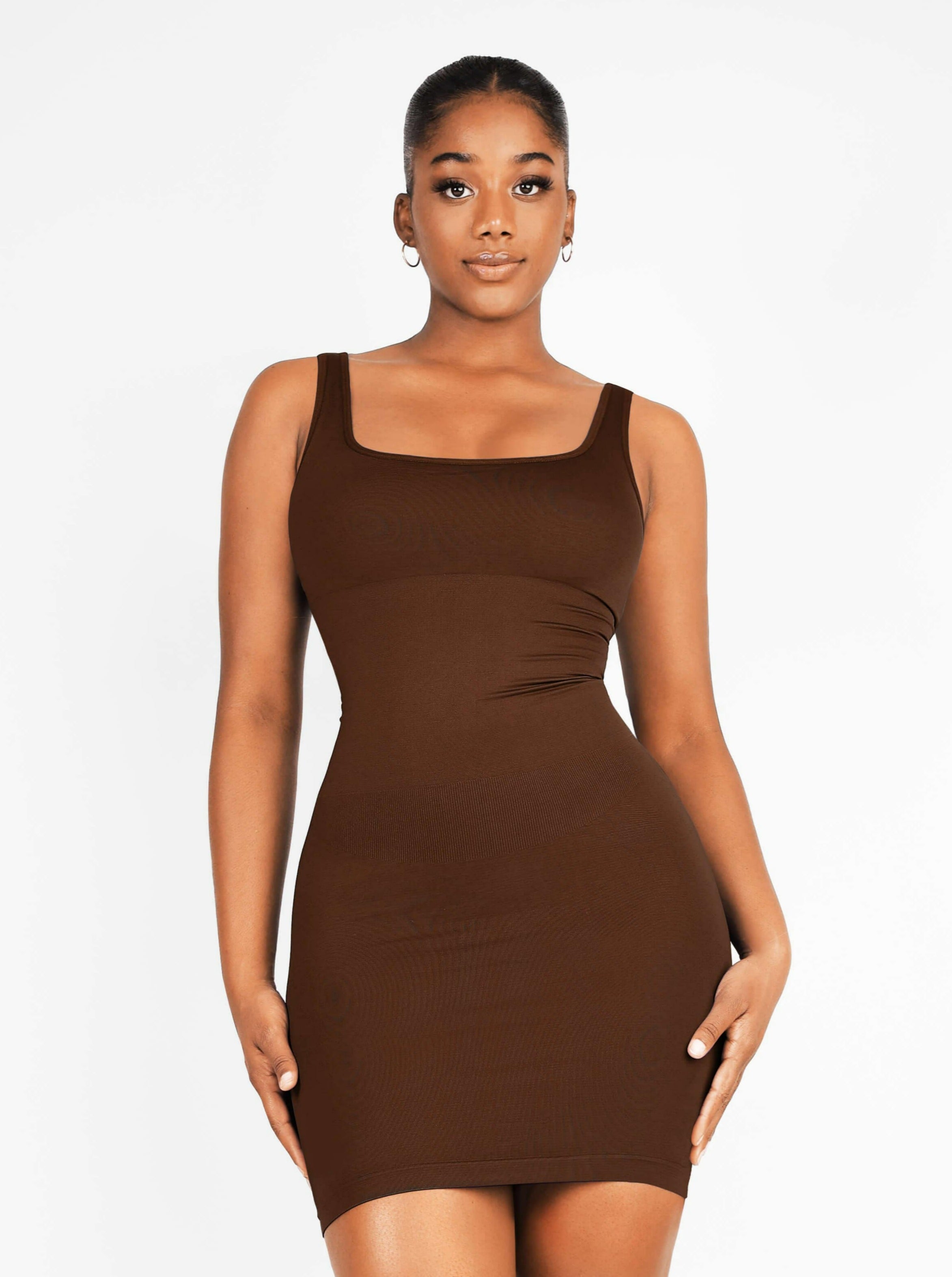 Square-Neck Seamless Dress