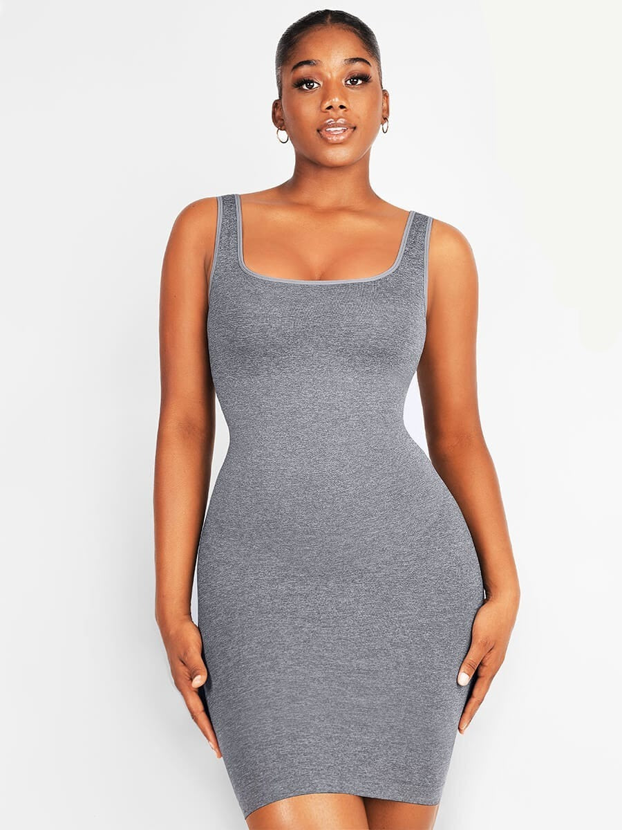 Square-Neck Seamless Dress