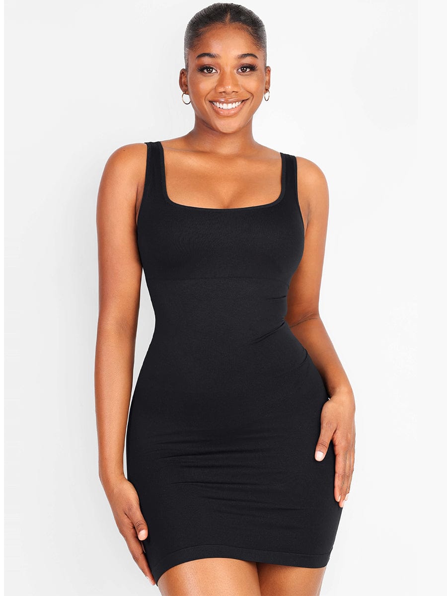 Square-Neck Seamless Dress