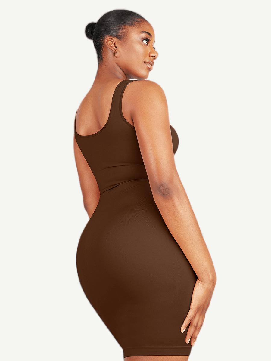Square-Neck Seamless Dress