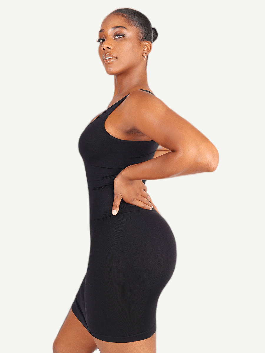 Square-Neck Seamless Dress