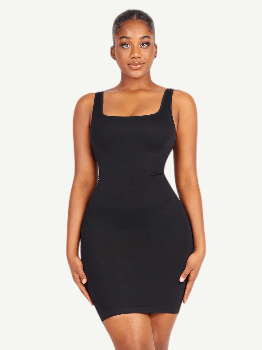 Square-Neck Seamless Dress