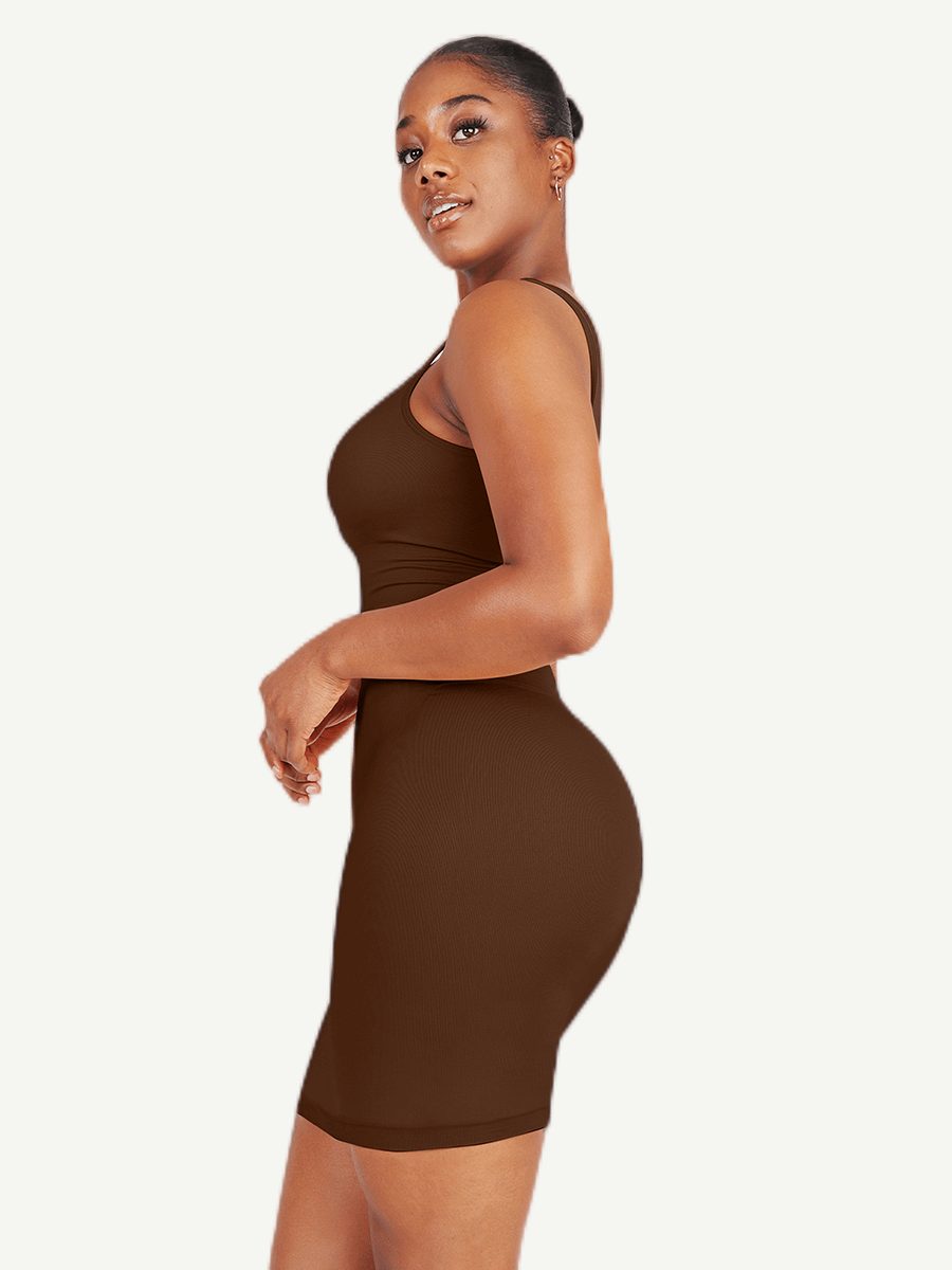 Square-Neck Seamless Dress