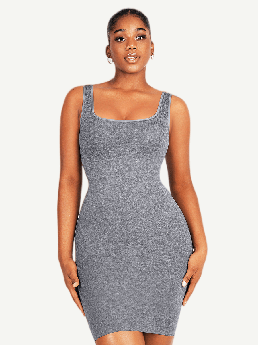 Square-Neck Seamless Dress