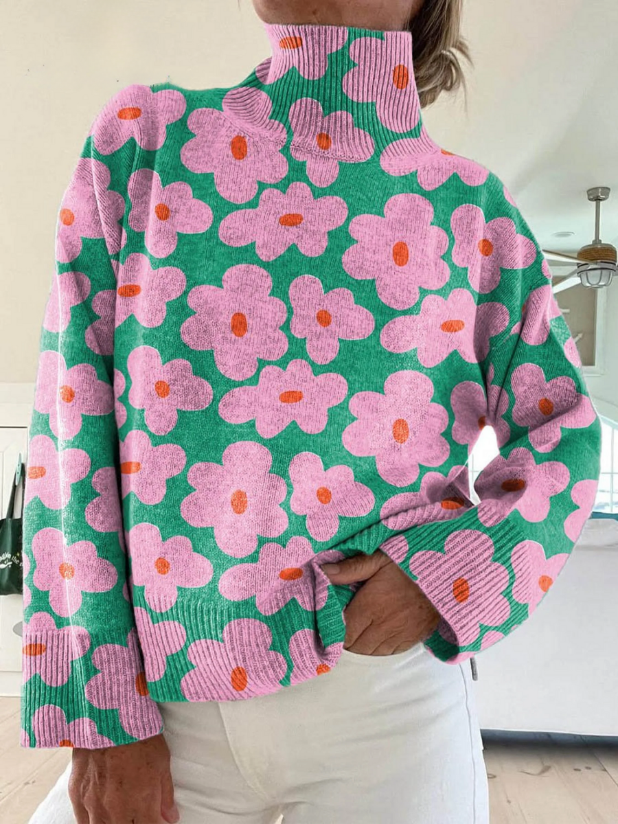OLIVIA | Floral Knit Sweater