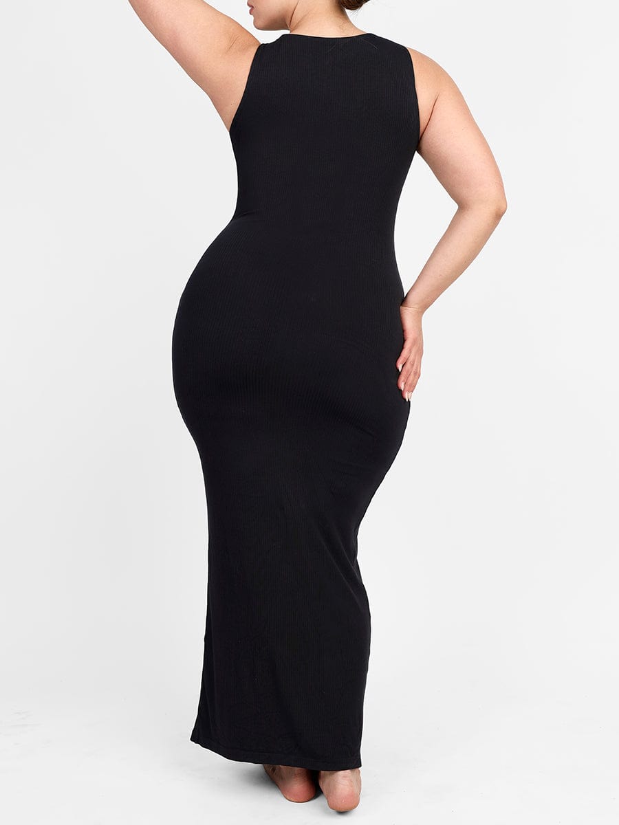 Crew-Neck Seamless Long Dress