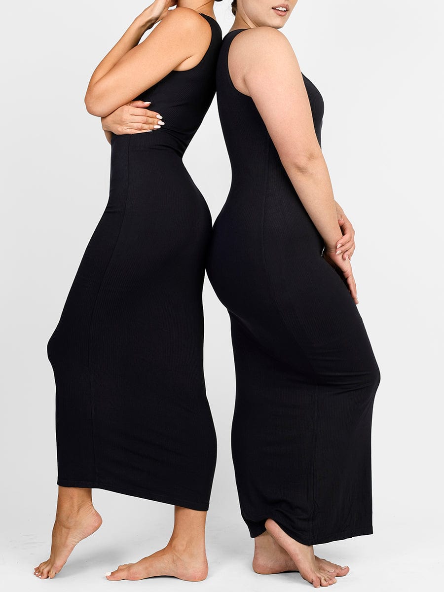 Crew-Neck Seamless Long Dress