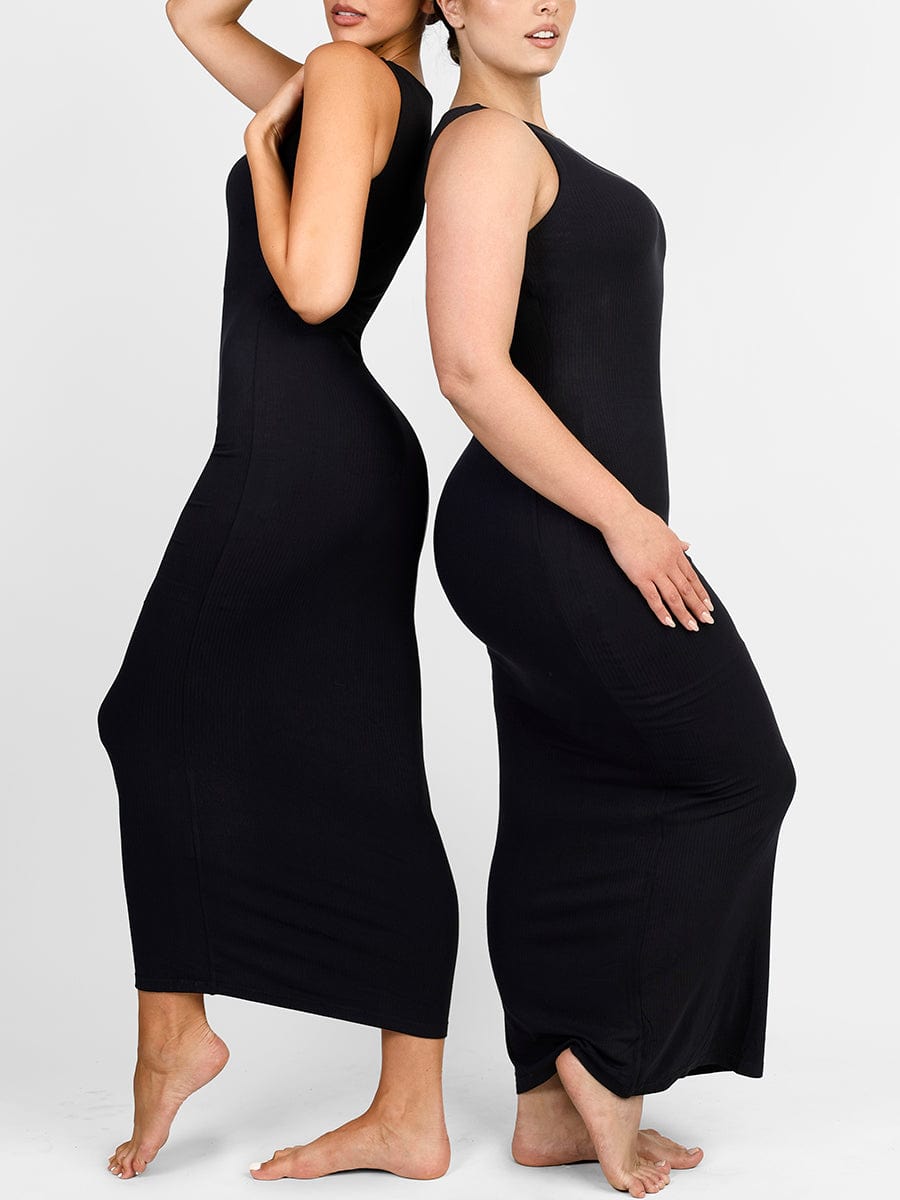 Crew-Neck Seamless Long Dress