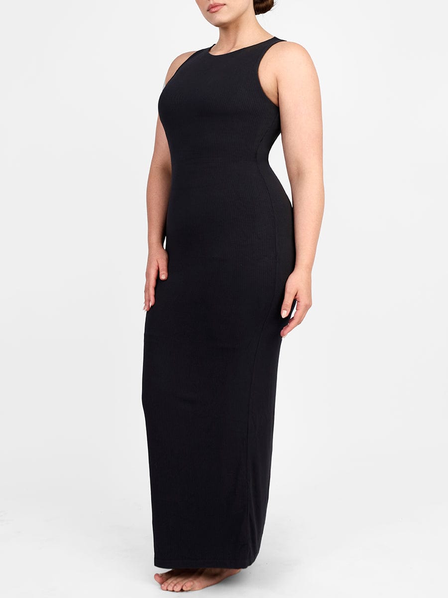 Crew-Neck Seamless Long Dress