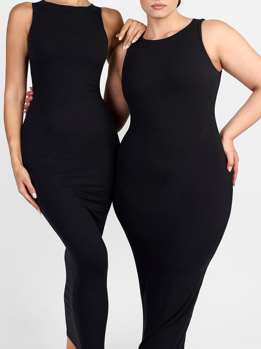 Crew-Neck Seamless Long Dress