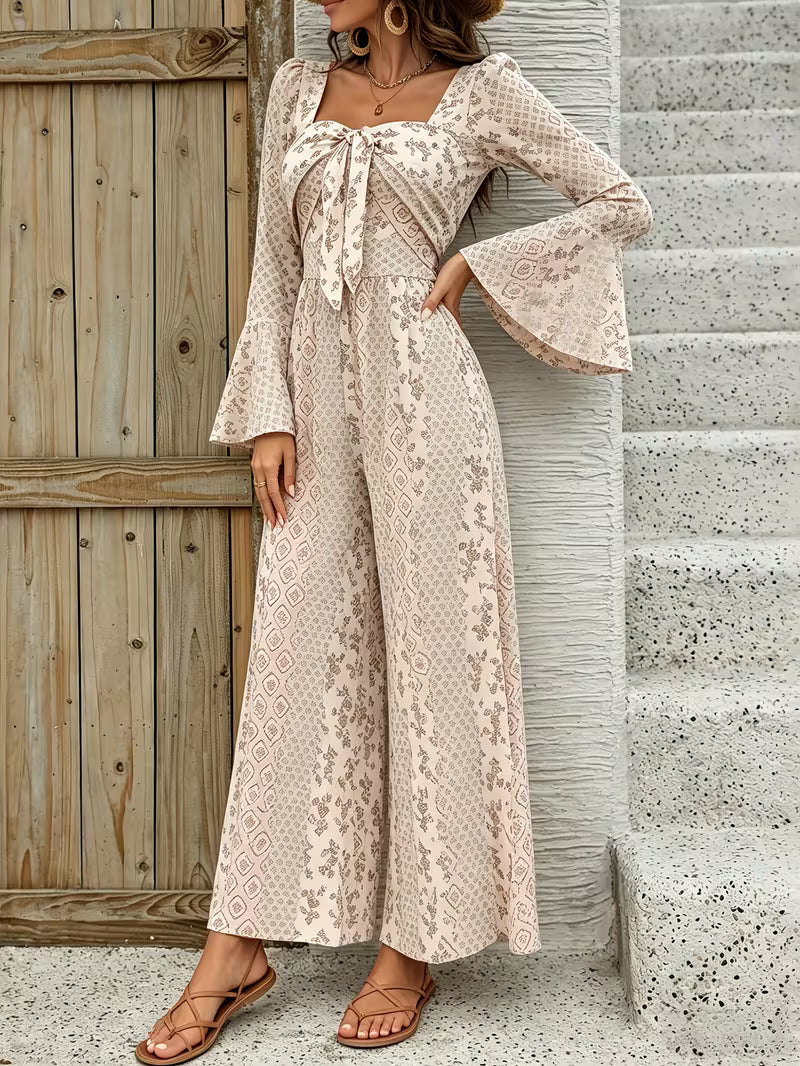 Bohemian Bell Sleeve Jumpsuit