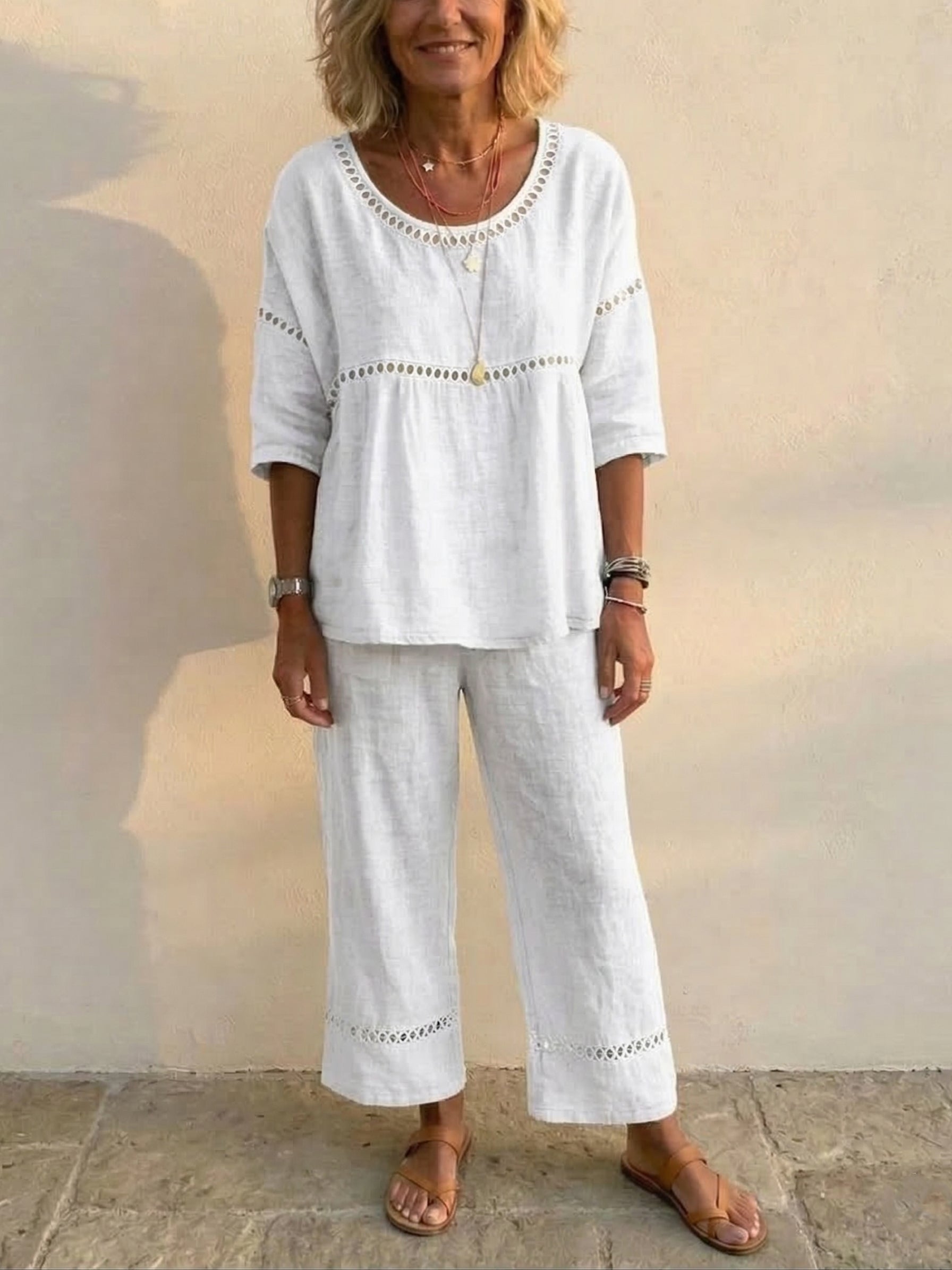 Matilda™ Vintage Casual Loose-Fit Linen Two-Piece Set
