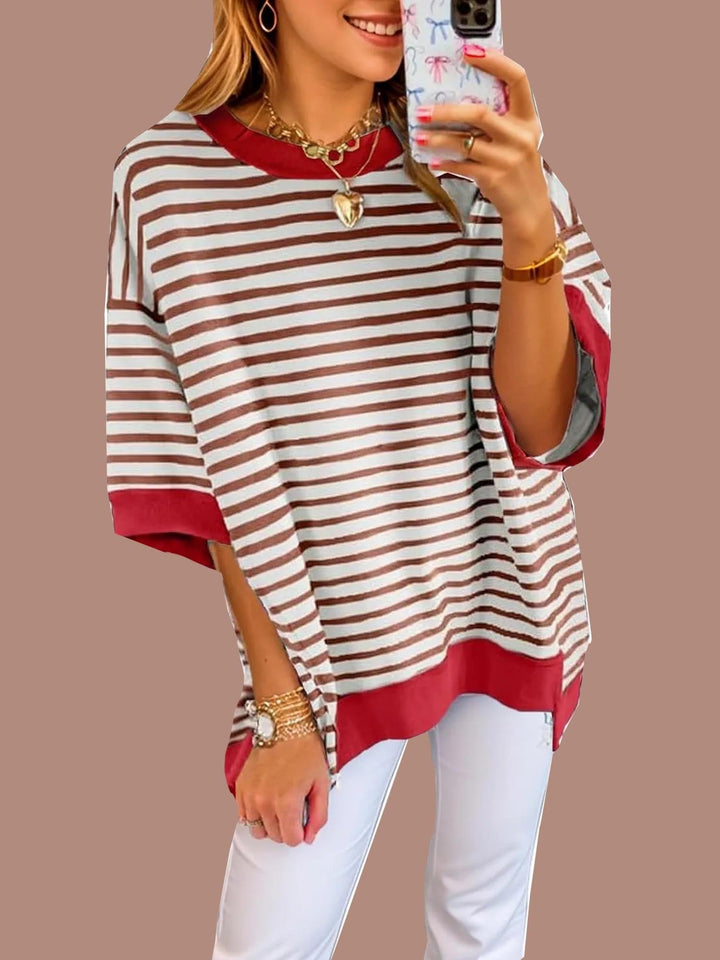 SAGE | Oversized Striped T-Shirt
