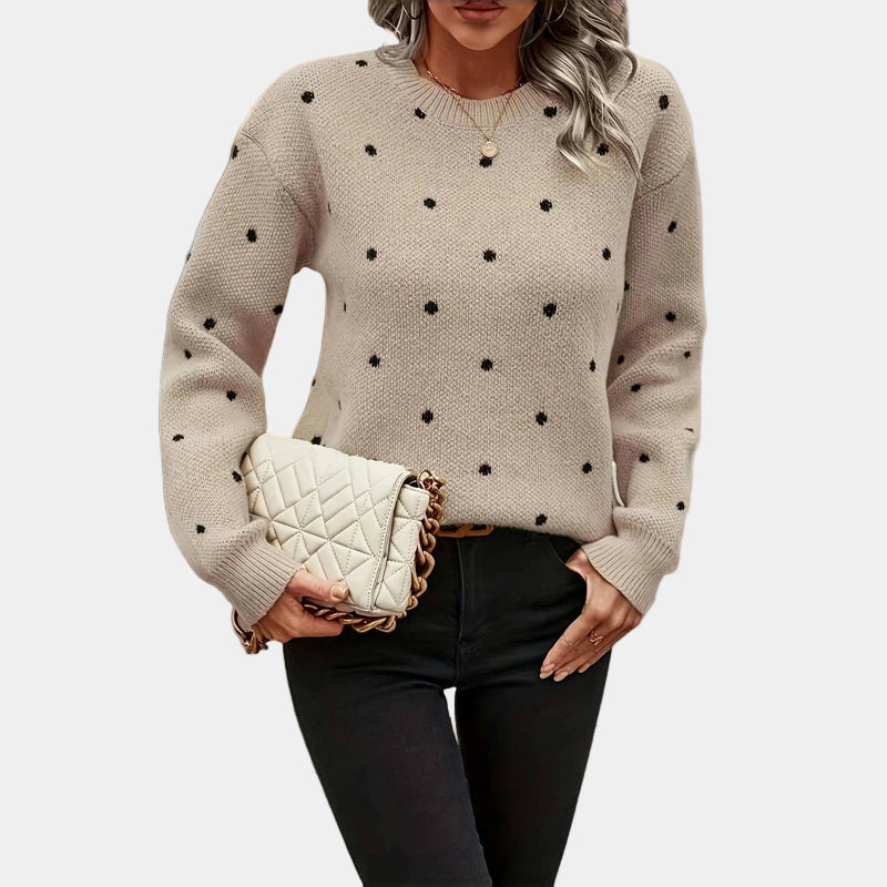 KYLIE | Elegant Dot Knit Sweater