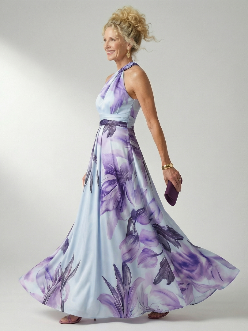 Amiel | Light Floral Maxi Dress