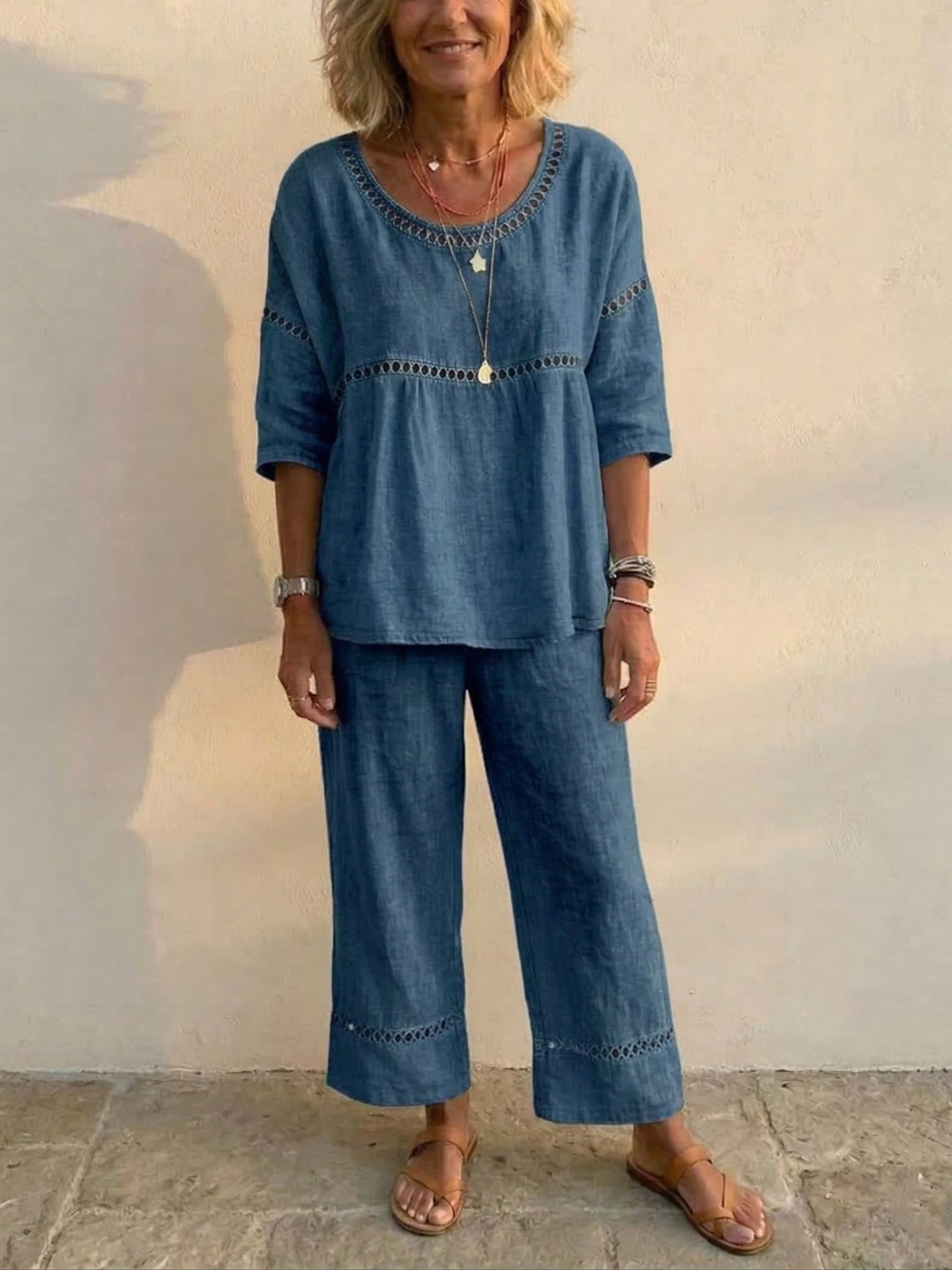 Matilda™ Vintage Casual Loose-Fit Linen Two-Piece Set