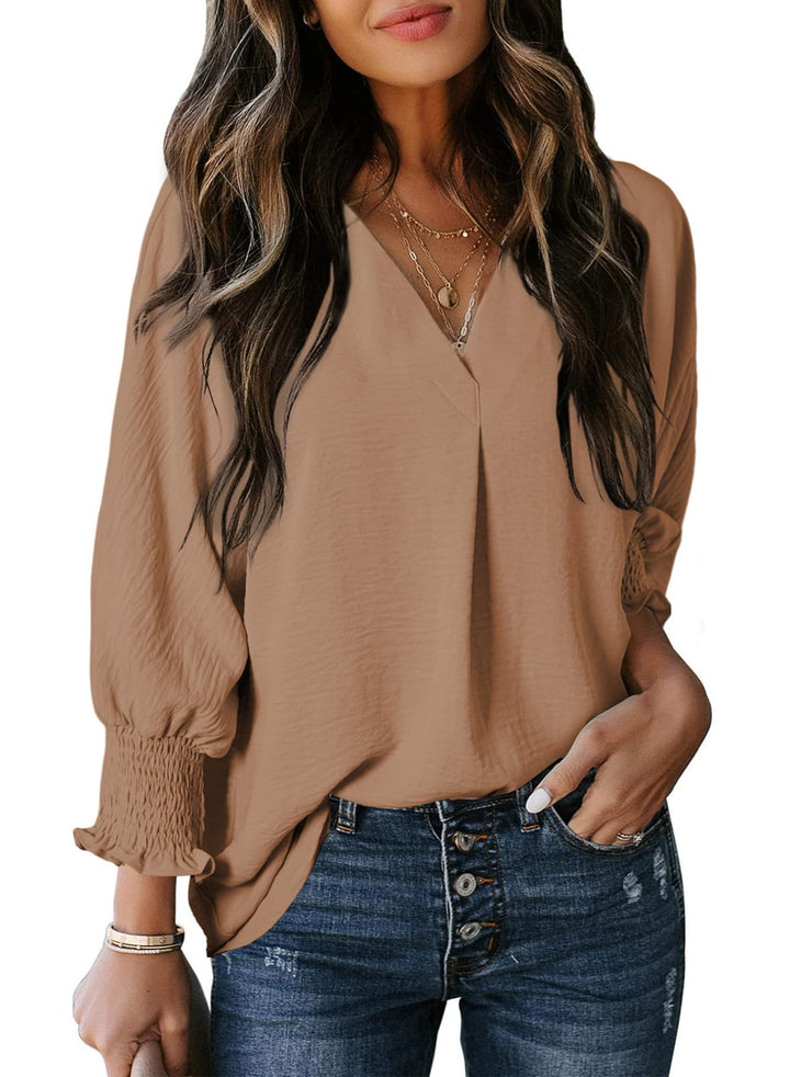 ANNIE | V Neck Basic Blouse