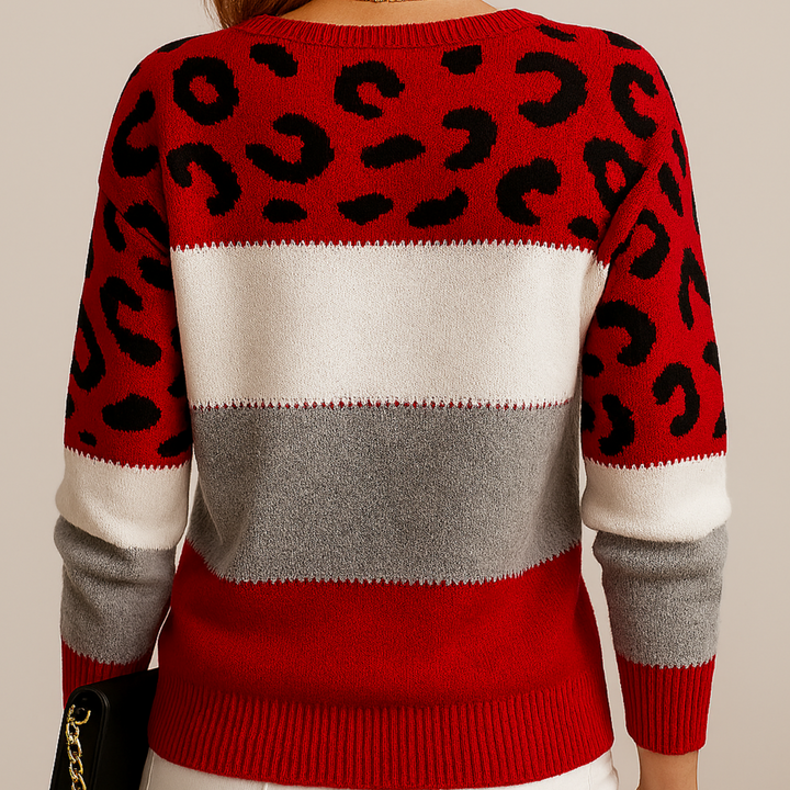 HARPER | Leopard Print Casual Sweater