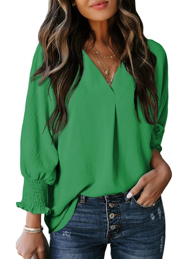 ANNIE | V Neck Basic Blouse