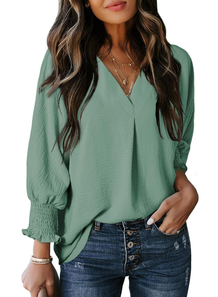 ANNIE | V Neck Basic Blouse