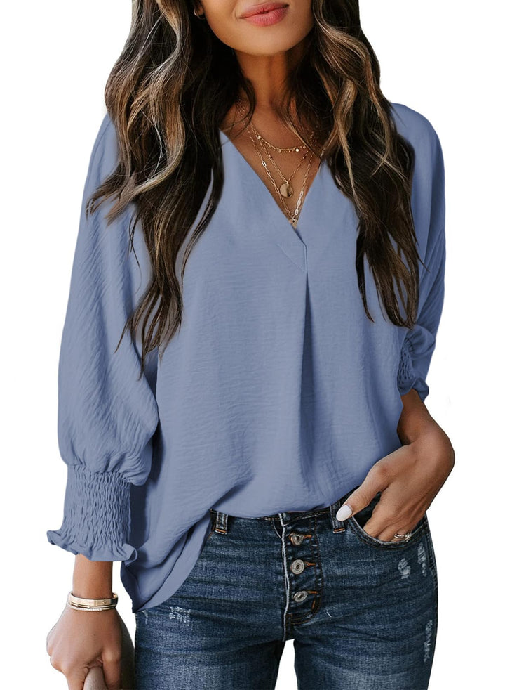 ANNIE | V Neck Basic Blouse