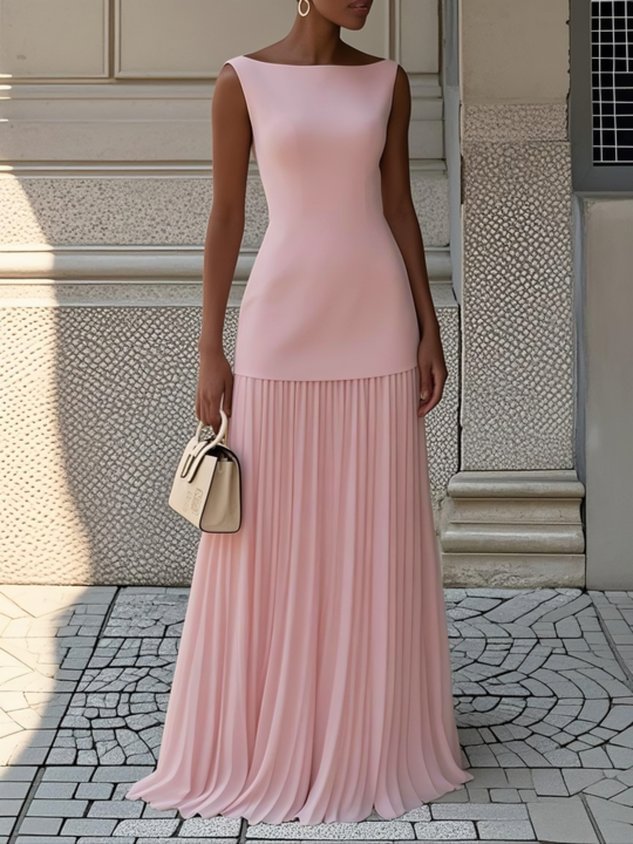 Shania™ Pleated Maxi Dress