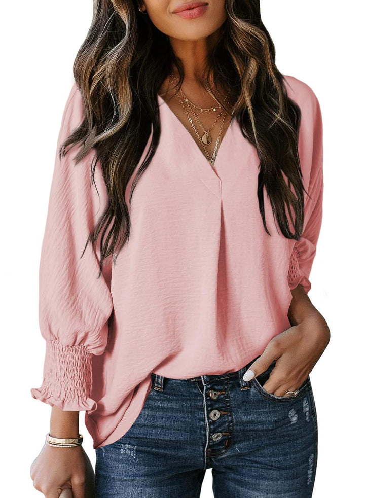 ANNIE | V Neck Basic Blouse