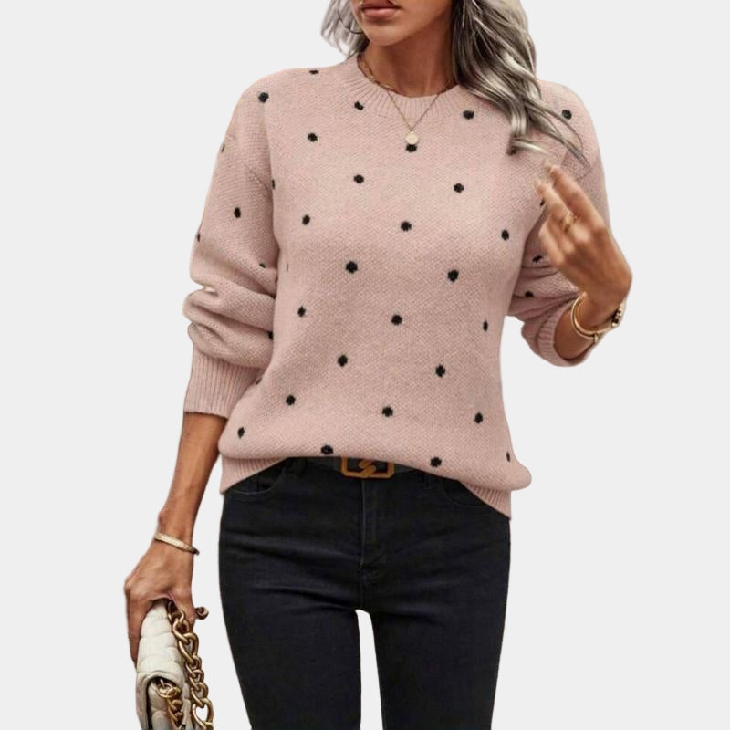 KYLIE | Elegant Dot Knit Sweater