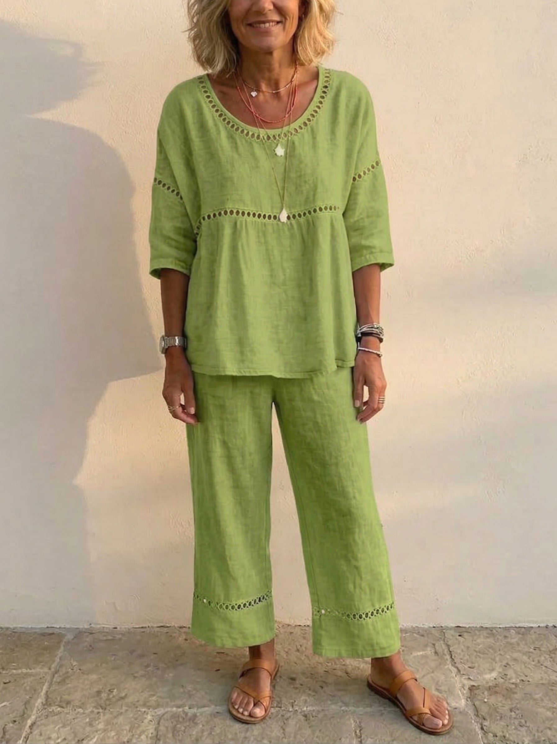 Matilda™ Vintage Casual Loose-Fit Linen Two-Piece Set