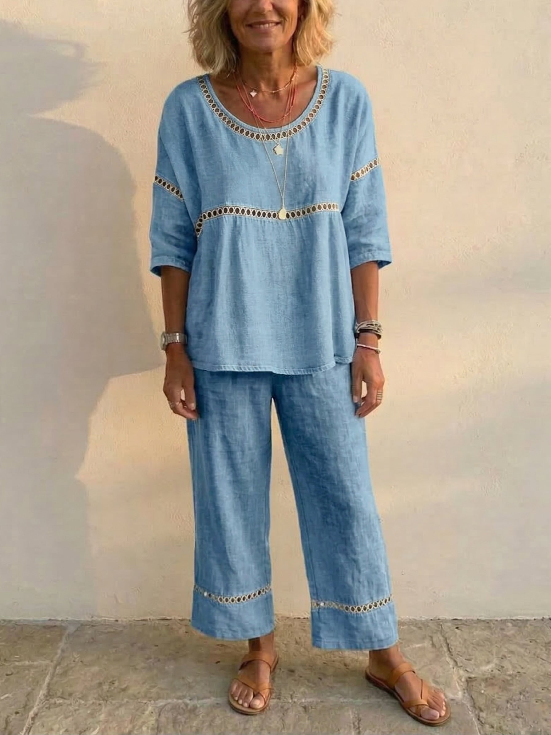 Matilda™ Vintage Casual Loose-Fit Linen Two-Piece Set