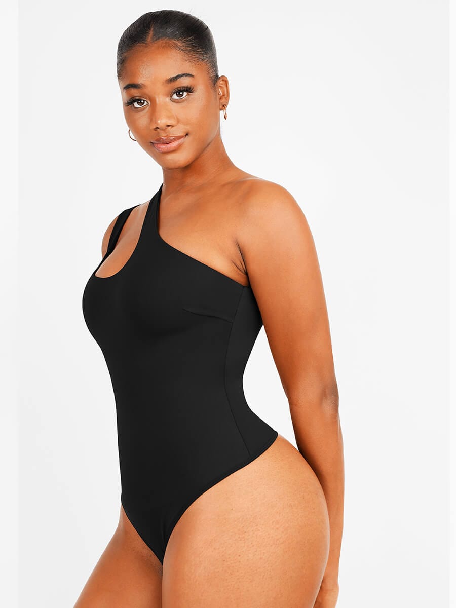 Solo Elegance Asymmetrical Thong Bodysuit