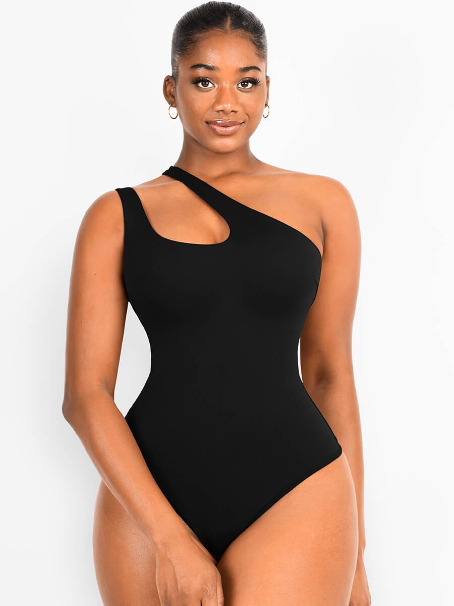 Solo Elegance Asymmetrical Thong Bodysuit