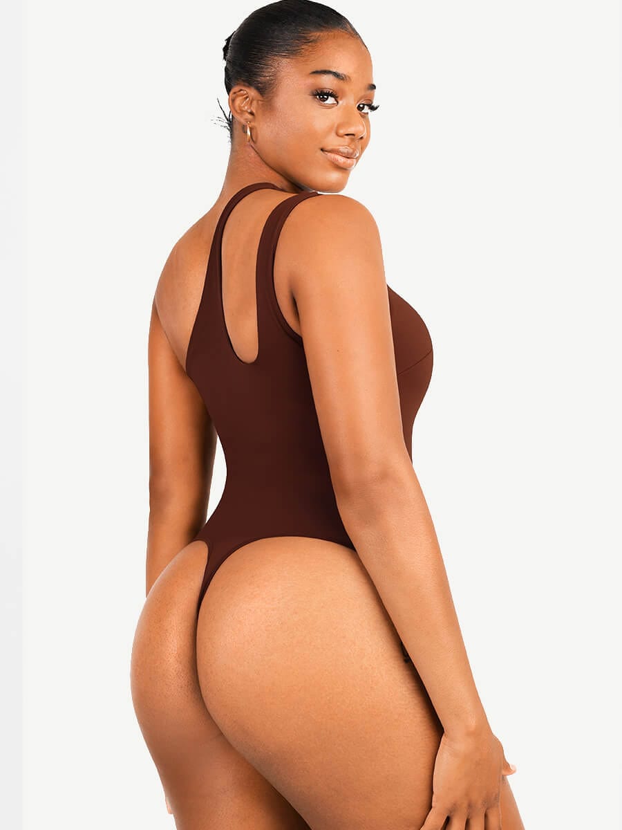 Solo Elegance Asymmetrical Thong Bodysuit